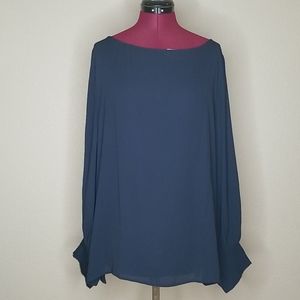 NWOT Navy Ann Taylor factory blouse
